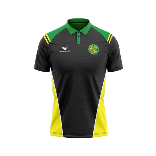 Shamrock Gaels Armagh Polo Vigour (Black/Green/Yellow) - Adults