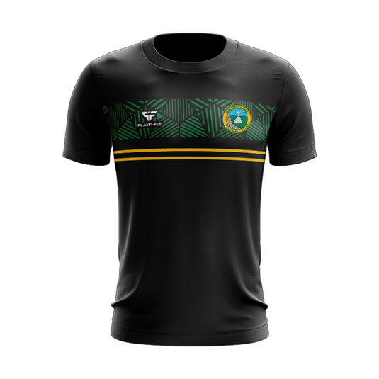 Ballyholland FC T-Shirt Optimum (Black/Green/YellowGold) - Adults