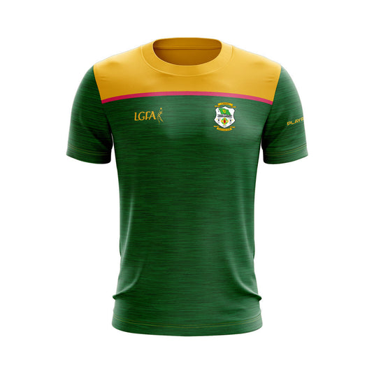 Carrickmacross Ladies LGFA T-Shirt Spirit (Green/YellowGold) - Kids