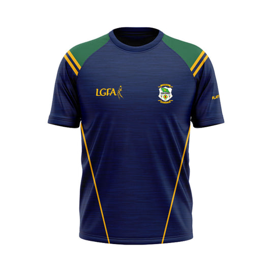 Carrickmacross Ladies LGFA T-Shirt Vigour (Navy/Green/YellowGold) - Adults