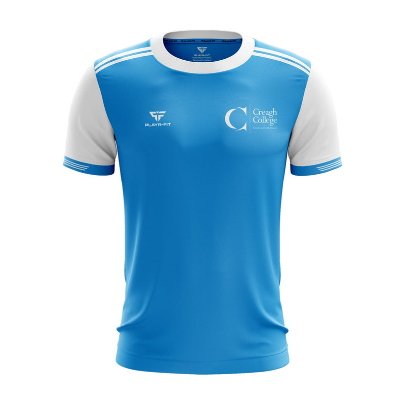Load image into Gallery viewer, Creagh College Staff Jersey Blue/White - Kids
