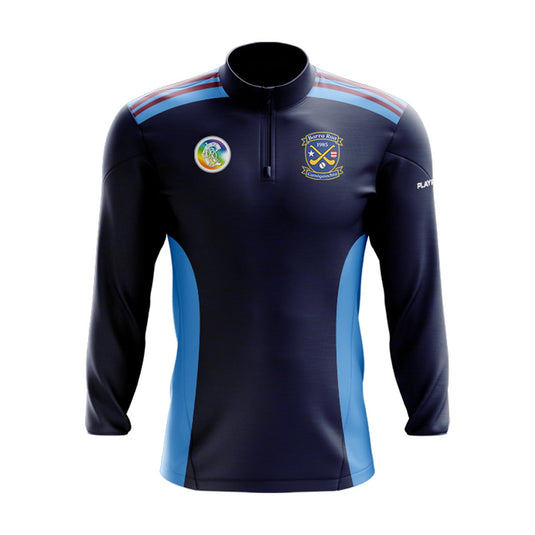 Barryroe Camogie Club Midlayer (1/4 Zip) Endure Navy/Sky/Maroon - Inclusive - Adults