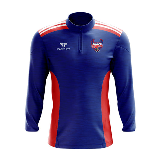 Blue Demons Midlayer (1/4 Zip) Endure Blue/Red - Kids