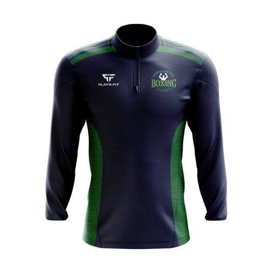 Enniscorthy Boxing Academy Midlayer (1/4 Zip) Endure (Navy/Green) - Kids