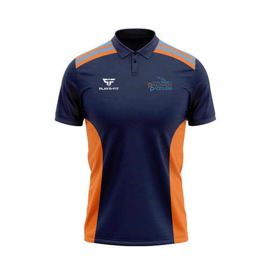 Poulaphouca Paddlers Polo Endure (Navy/Orange/Sky) - Adults