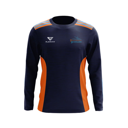 Poulaphouca Paddlers Crew Neck Endure (Navy/Orange/Sky) - Adults