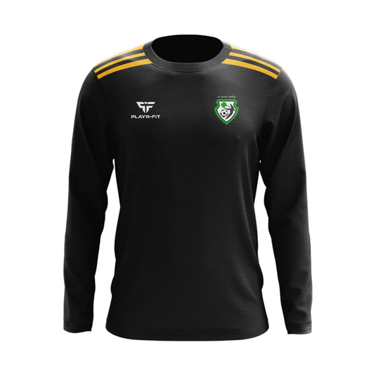St James Swifts FC Ladies Crew Neck Endure (Black/Yellow) - Kids