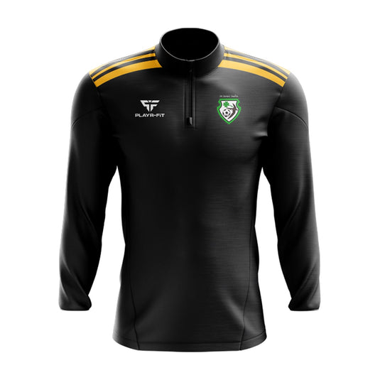 St James Swifts FC Ladies Midlayer (1/4 Zip) Endure (Black/Yellow) - Kids