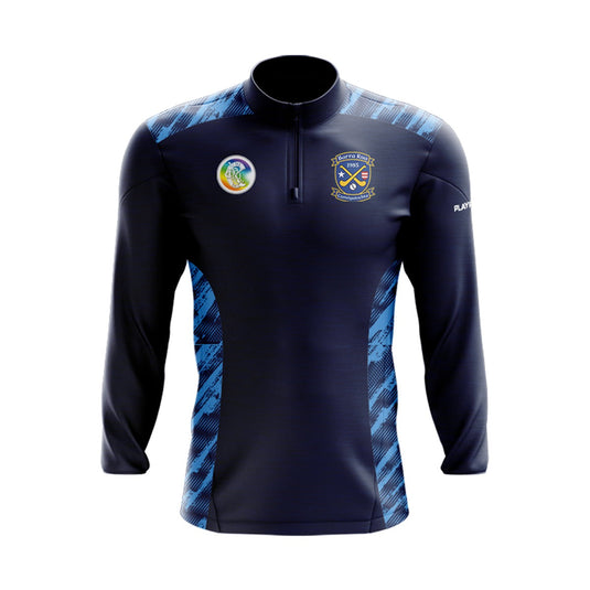 Barryroe Camogie Club Midlayer (1/4 Zip) Endure Navy/Sky (Sublimated) - Kids
