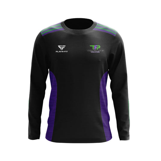TheFitPod Crew Neck Endure (Black/Purple/Green) - Kids