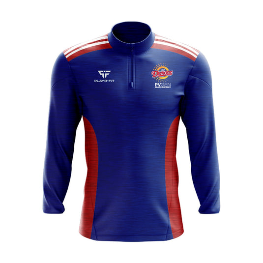 UCC Demons Midlayer (1/4 Zip) Endure Blue/Red - Kids
