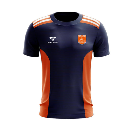 Laragh United T-Shirt Endure (Navy/Orange/White) - Adults