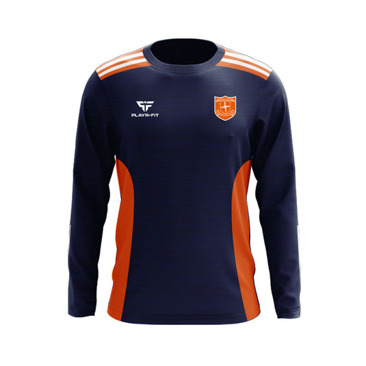 Laragh United Crew Neck Endure (Navy/Orange/White) - Adults