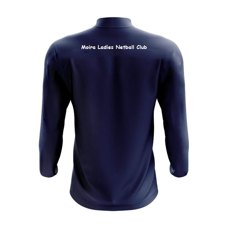 Load image into Gallery viewer, Moira Ladies Netball Midlayer (1/4 Zip) Optimum (Navy/Pink/Sky) - Adults
