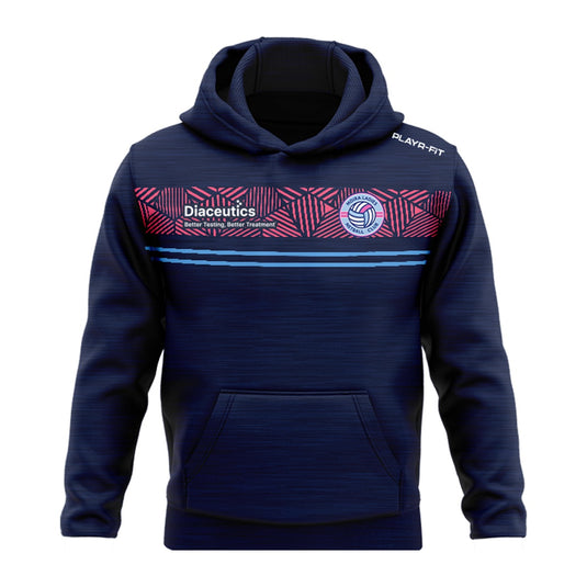 Moira Ladies Netball Hoodie Optimum (Navy/Pink/Sky) - Adults