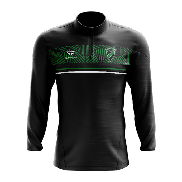 Pobal Parnell Midlayer (1/4 Zip) Optimum (Black/Green) - Adults