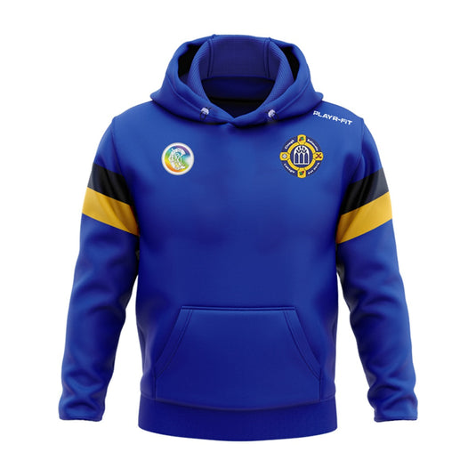 Clough Ballacolla Camogie Hoodie Retro Blue/Navy/Yellow - Adults