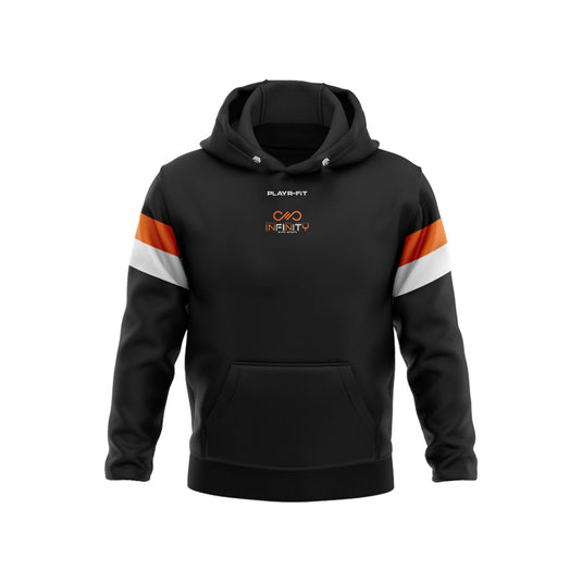 Clubname Hoodie Retro Black Orange White - Kids