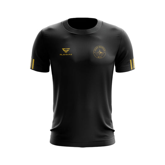 Black Mountain FC T-Shirt Adroit (Black, Gold) - Adults