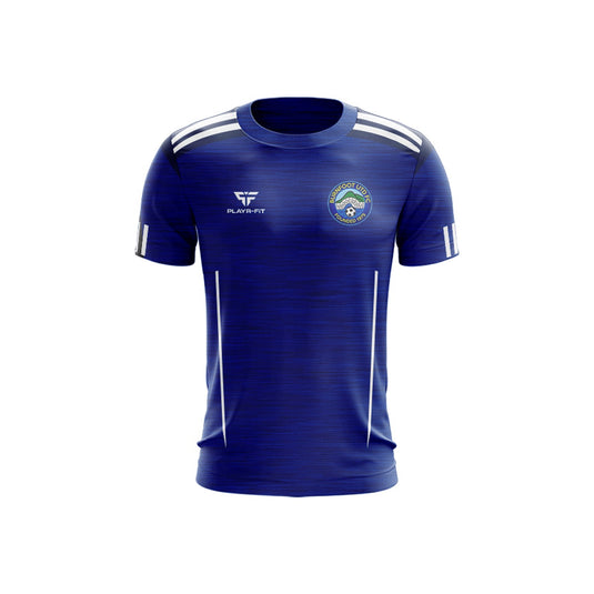 Burnfoot United FC T-Shirt Adroit (Blue/Navy/White) - Adults