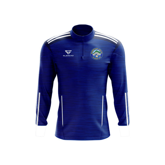 Burnfoot United FC Midlayer (1/4 Zip) Adroit (Blue/Navy/White) - Adults