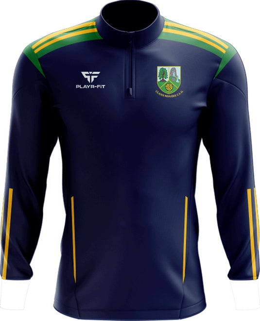 Clann Mhuire CLG Midlayer (1/4 Zip) Adroit (Navy/Green/Yellow) - Adults