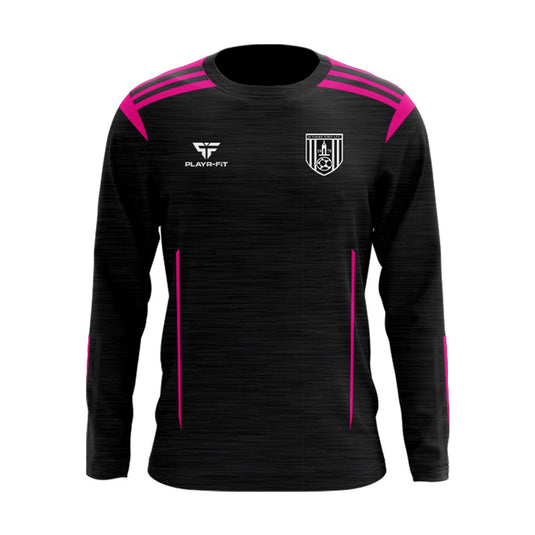 Dunmore Town AFC Crew Neck Adroit (Black/Pink) - Adults