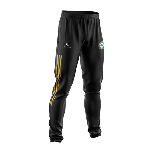 Falls Road Shamrocks Skinny Pants Adroit (Black/Gold) - Adults