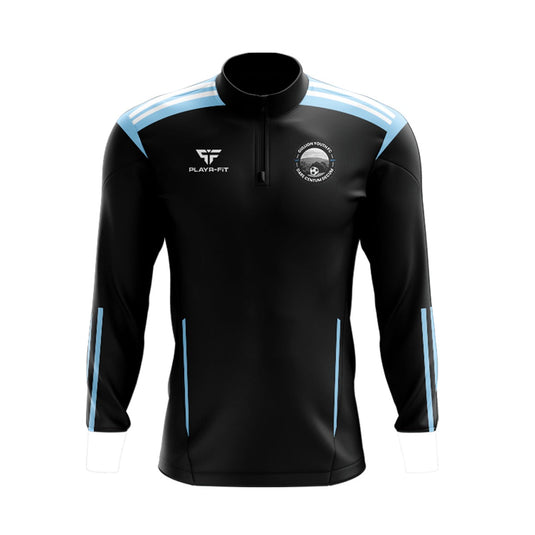 Gullion Youth FC Midlayer (1/4 Zip) Adroit (Black/Sky) - Kids
