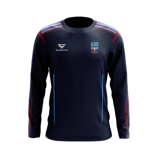 Ibane Ladies Crew Neck Adroit (Navy/Maroon/Sky) - Adults