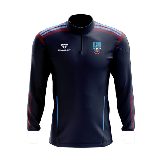 Ibane Ladies Midlayer (1/4 Zip) Adroit (Navy/Maroon/Sky) - Kids