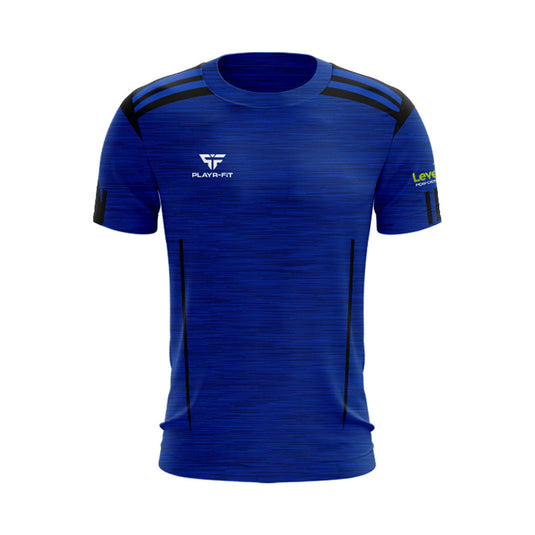 Level Up Performance T-Shirt Adroit (Blue/Black) - Adults