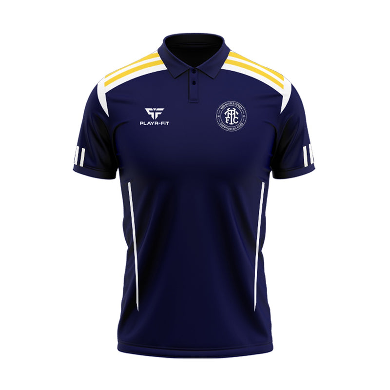 Load image into Gallery viewer, Mid Ulster Spurs Supporters Club Polo Adroit (Navy/White/Yellow) - Adults
