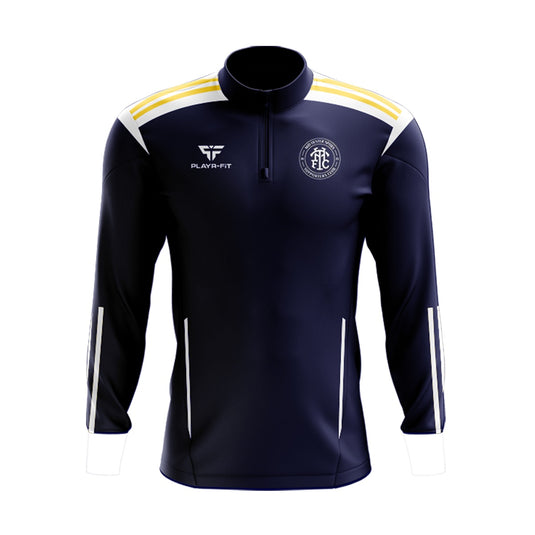 Mid Ulster Spurs Supporters Club Midlayer (1/4 Zip) Adroit (Navy/White/Yellow) - Adults