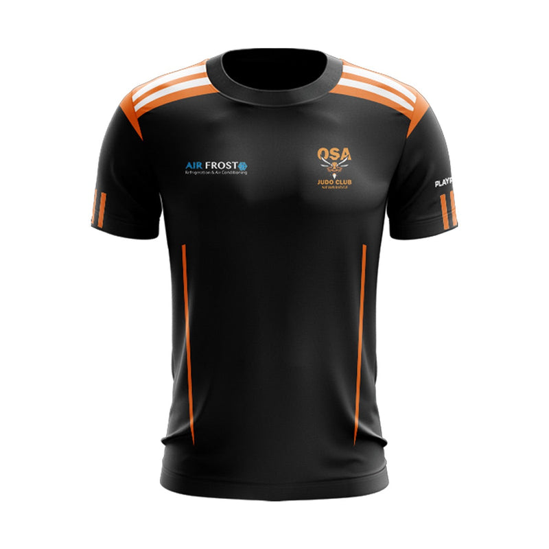 Load image into Gallery viewer, Osa Judo Club Newbridge T-Shirt Adroit (Black/Orange/White) - Adults
