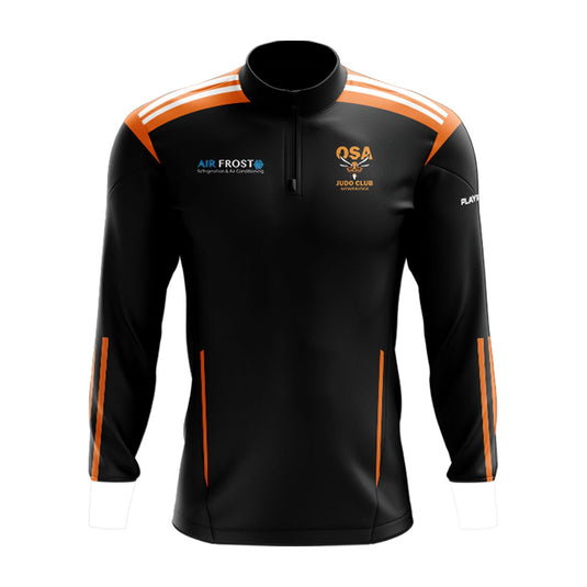 Osa Judo Club Newbridge Midlayer (1/4 Zip) Adroit (Black/Orange/White) - Kids