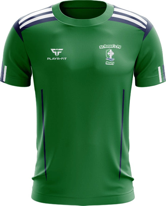 St Ronan's PS Newry Staff T-Shirt Adroit (Green/Navy/White) - Kids