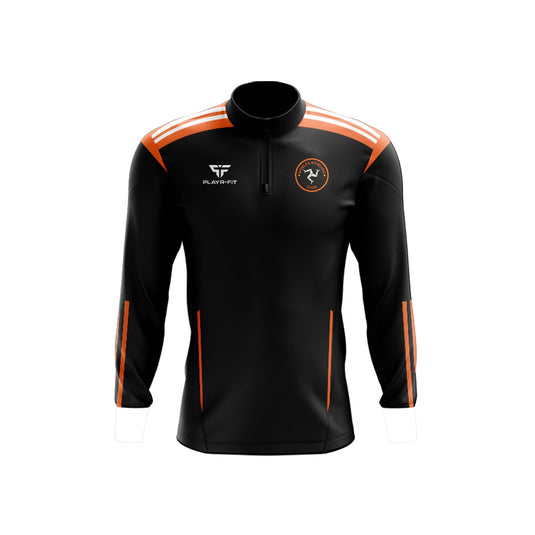 Nobles Bowling Club Midlayer (1/4 Zip) Adroit (Black, Orange) - Adults