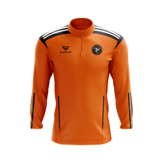 Nobles Bowling Club Midlayer (1/4 Zip) Adroit (Orange, Black) - Adults