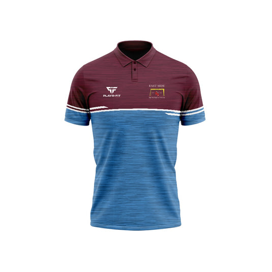 Eastside Boxing Club Polo (Courage) (Maroon/Sky Blue) - Adults