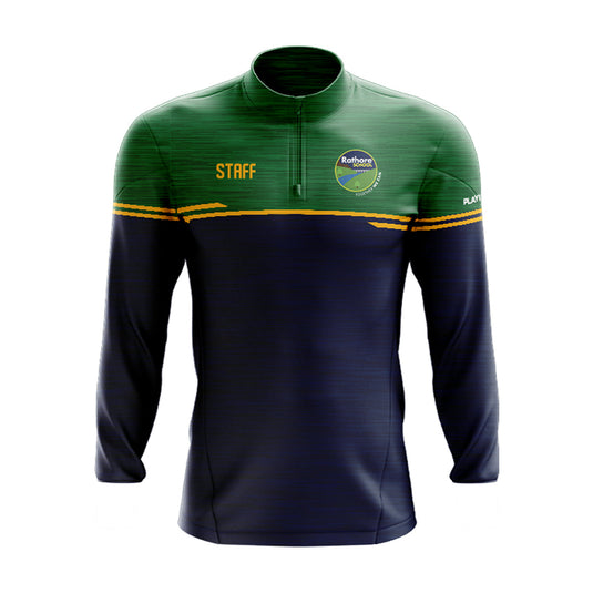Rathore Primary School Staff Midlayer (1/4 Zip) Courage (Navy/Green/Yellow) - Kids