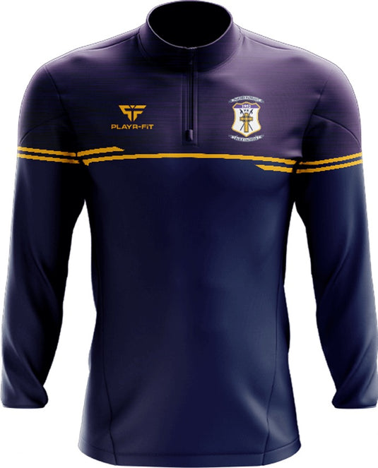 St Pats Wexford Midlayer (1/4 Zip) Courage (Navy/Purple/Yellow) - Adults