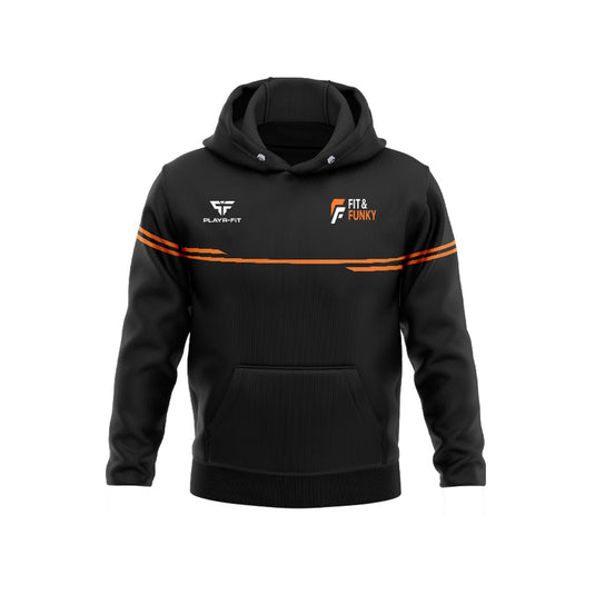 Fit and Funky Fitness Hoodie Courage Black/Orange - Adults