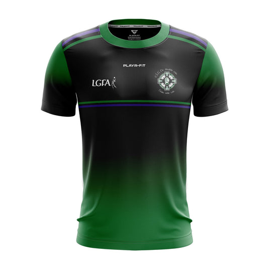 Wolfe Tone GAC Derrymacash Jersey 01 Black/Green (LGFA) - Kids
