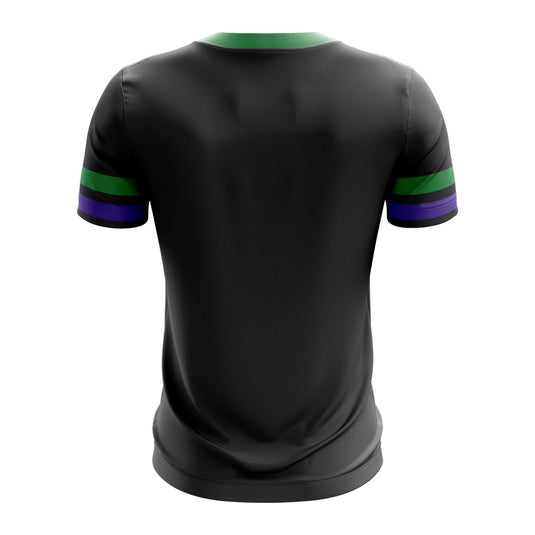 Wolfe Tone GAC Derrymacash Jersey 02 Black/Green/Purple (LGFA) - Kids