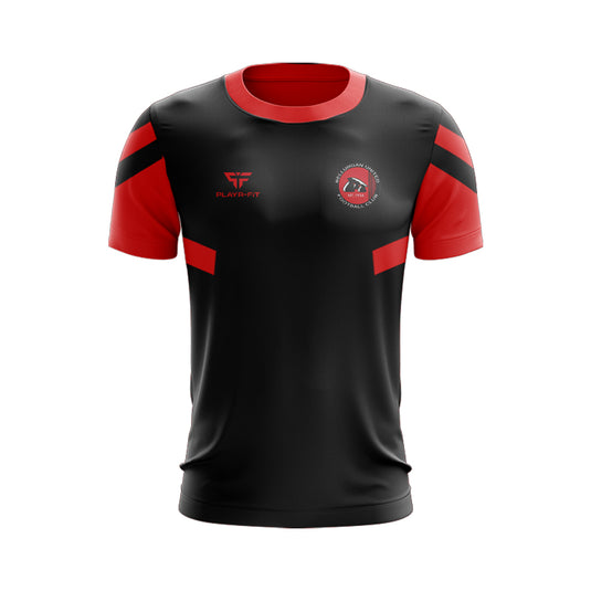 Bellurgan United FC T-Shirt Retro (Black/Red) - Adults