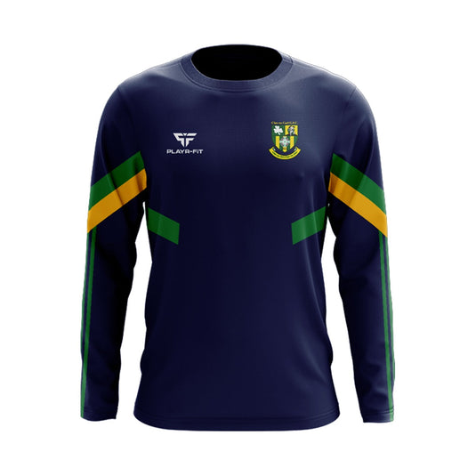 Clan Na Gael GFC Dundalk Crew Neck Retro (Navy/Green/Yellow) - Adults