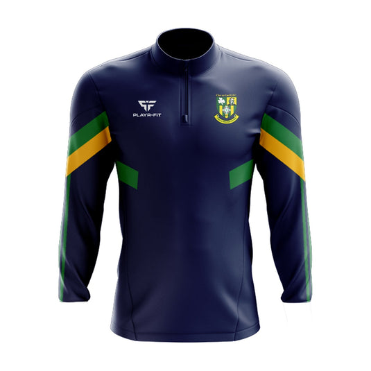 Clan Na Gael GFC Dundalk Midlayer (1/4 Zip) Retro (Navy/Green/Yellow) - Adults