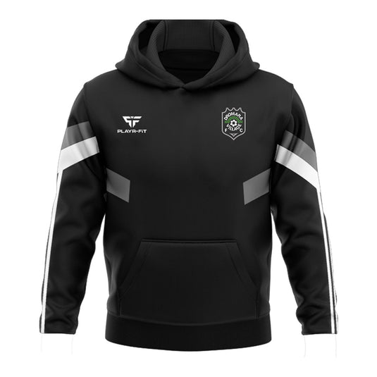 Dromara Village FC Hoodie Retro (Black/Grey/White) - Kids