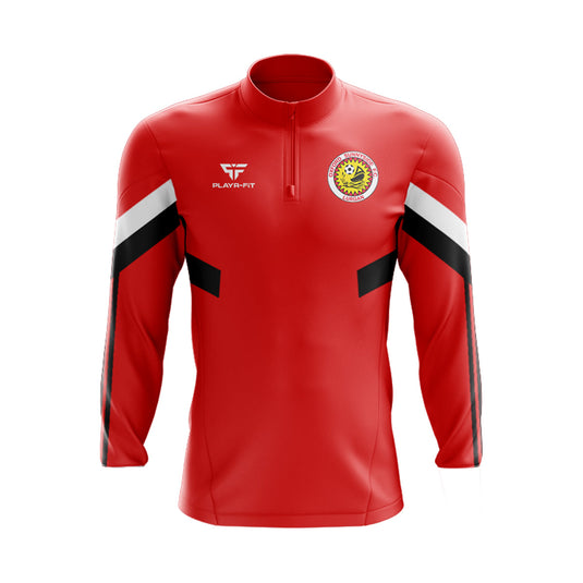Oxford Sunnyside FC Midlayer (1/4 Zip) Retro (Red/White/Black) - Kids